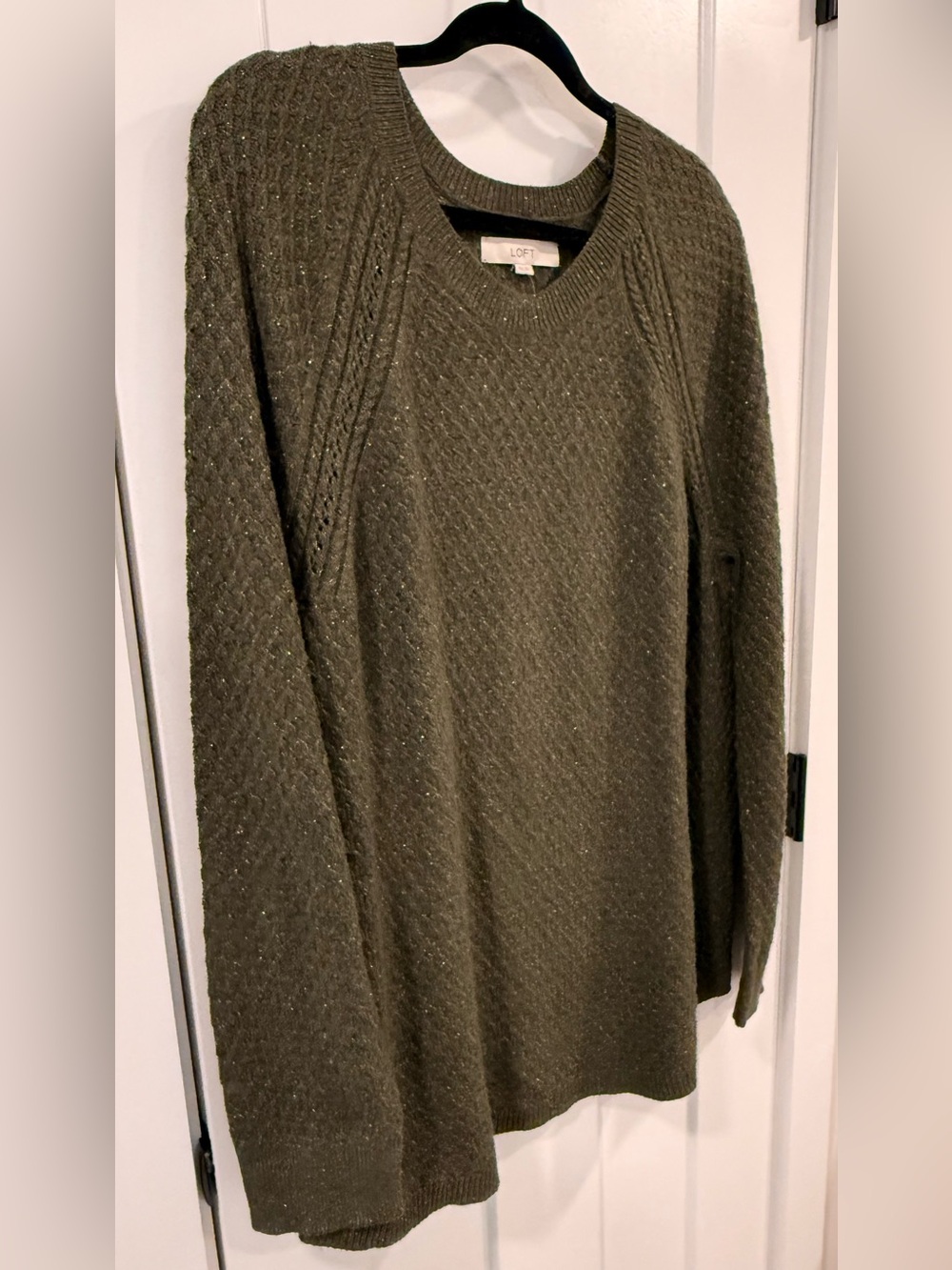 LOFT Olive & Gold Sweater